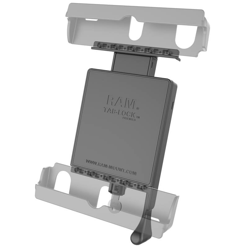 RAM-HOL-TABLBU RAM® Tab-Lock™ Backplate with Hardware with clear top and bottom cups