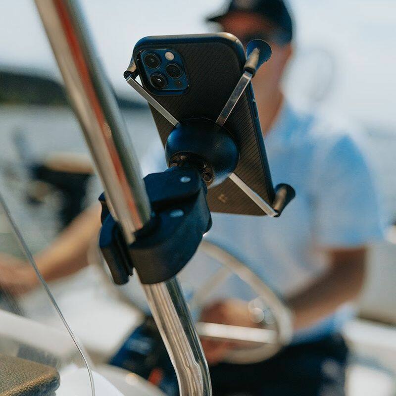 RAM X-Grip Universal Phablet Cradle with Tough-Claw Base (Small) on boat