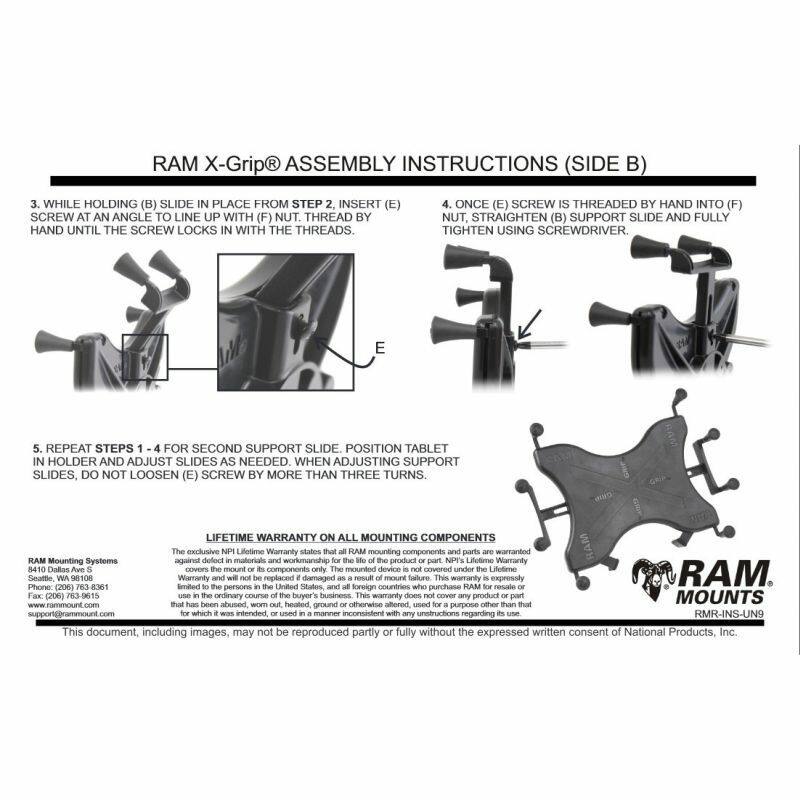 RAM® Universal X-Grip® Holder for 12" Tablets page 2