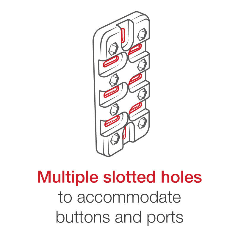 RAM-HOL-UN4U RAM® Finger-Grip™ Universal GPS and Radio Holder - multiple slotted holes accommodate buttons and ports