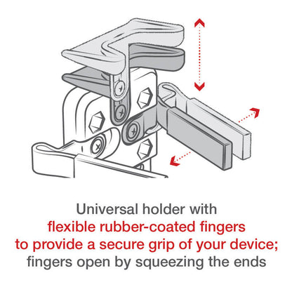 RAM Finger Grip - Universal Phone / Radio Cradle with Handlebar Base Short Arm