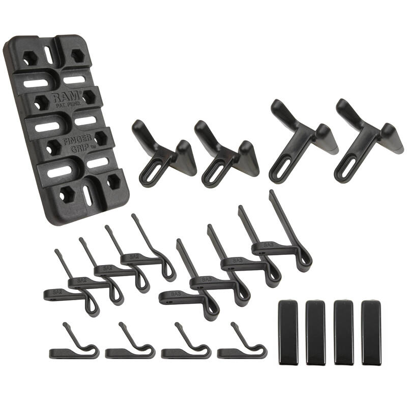 RAM-HOL-UN4U RAM® Finger-Grip™ Universal GPS and Radio Holder showing components