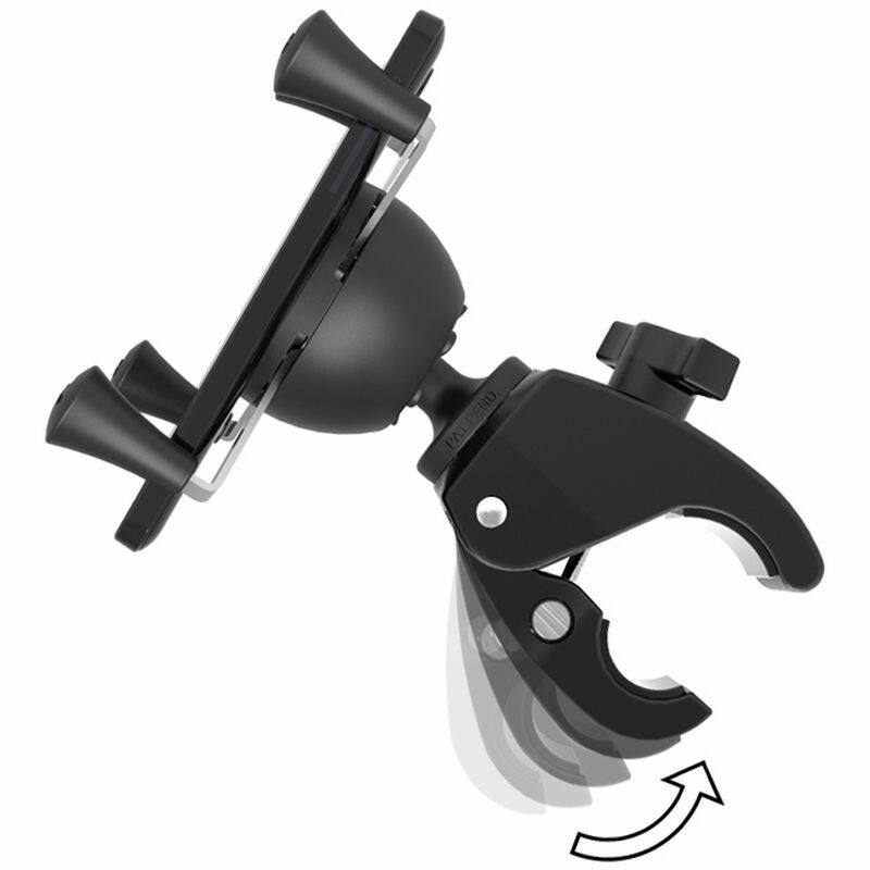 RAM-HOL-UN7-400U RAM® X-Grip® Phone Mount with RAM® Snap-Link™ Tough-Claw™ from side