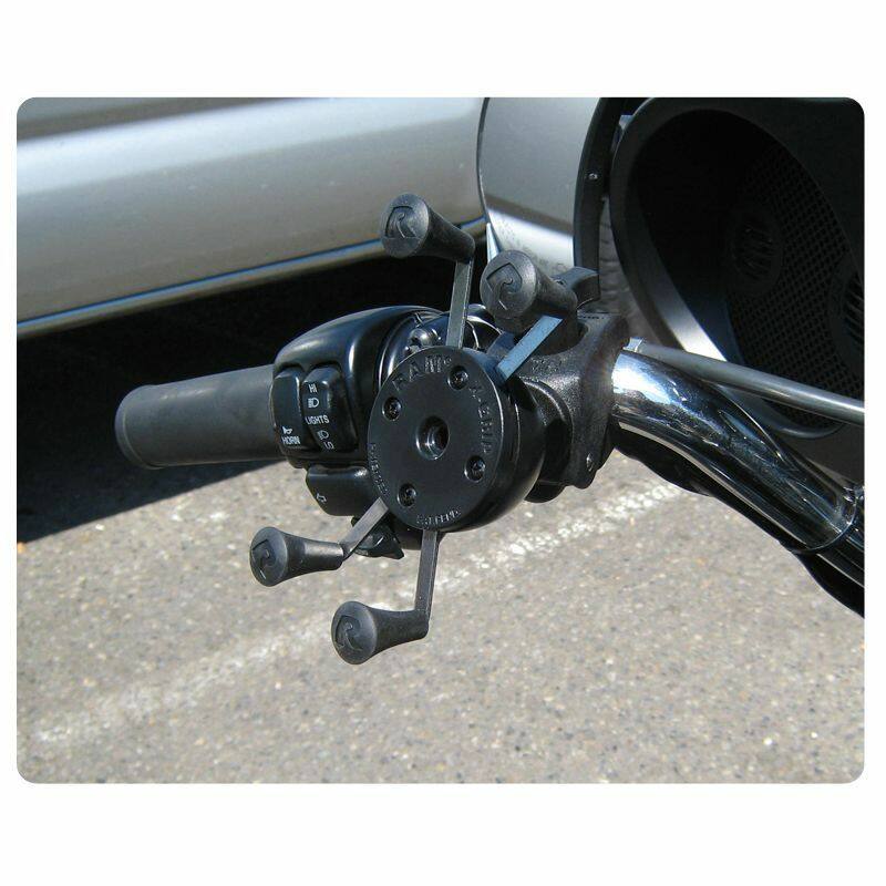 RAM-HOL-UN7-400U RAM® X-Grip® Phone Mount with RAM® Snap-Link™ Tough-Claw™ on handlebar