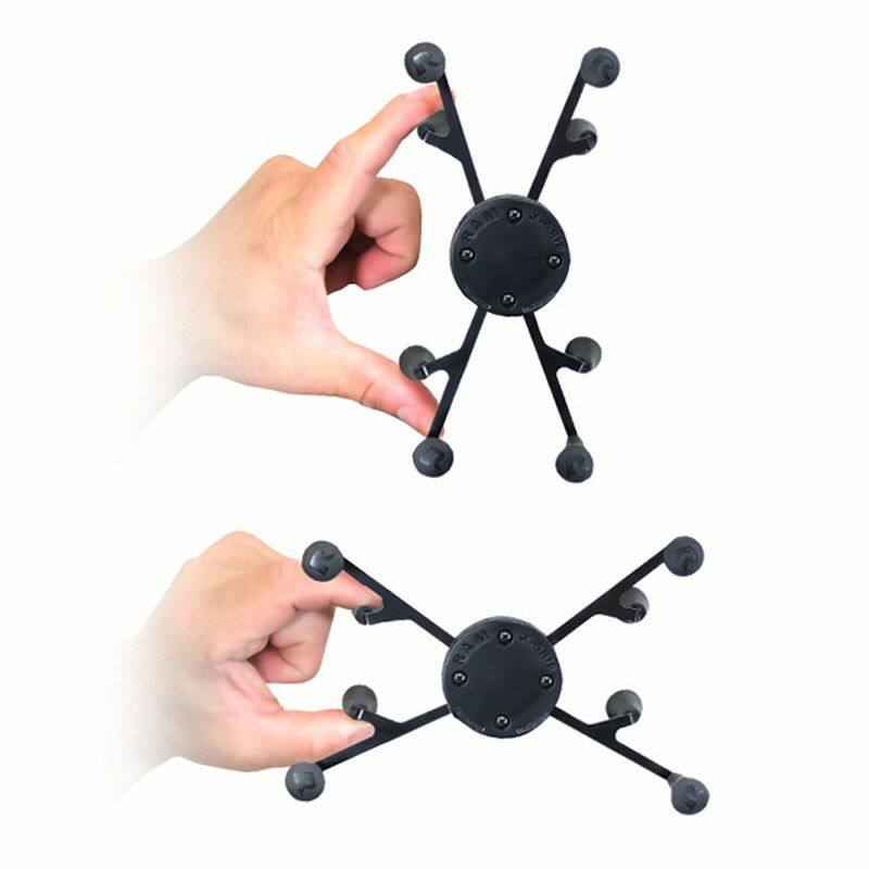 RAM-HOL-UN8BU RAM® X-Grip® Universal Holder for 7"-8" Tablets with Ball - maximum and minimum sizes