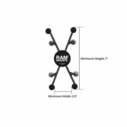 RAM X-Grip Universal Cradle for 7" - 8" Tablets with Double Socket Arm