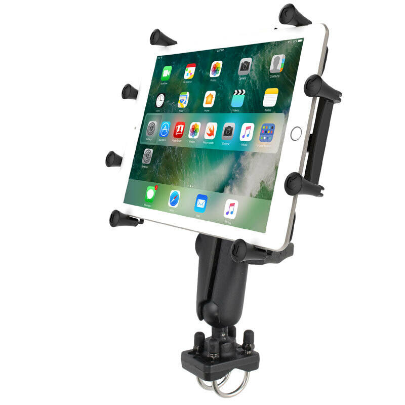 RAM-HOL-UN9-235U RAM® X-Grip® Mount with Double U-Bolt Base for 9"-10" Tablets with iPad