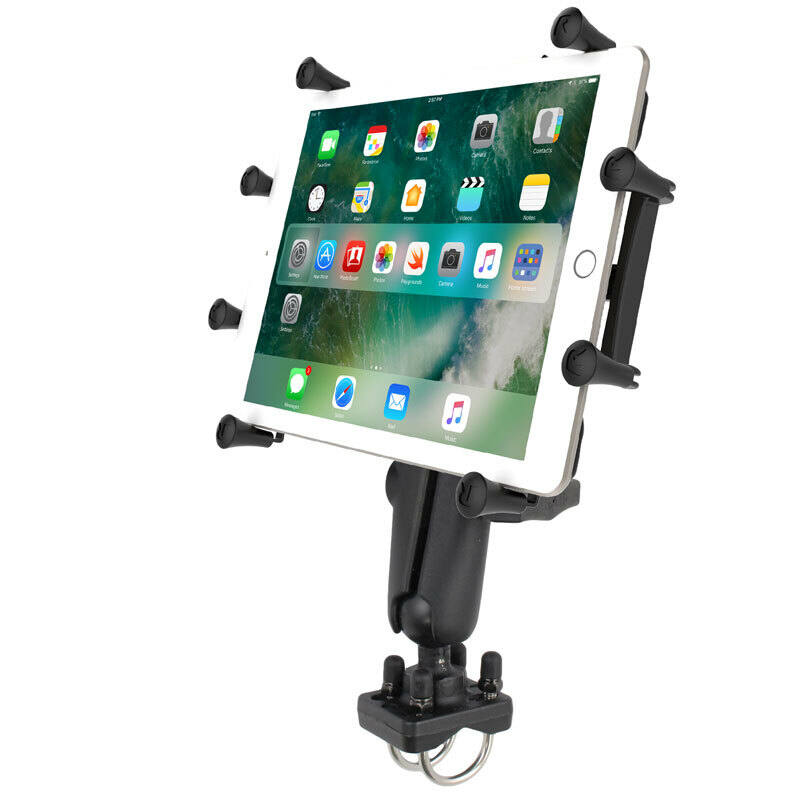 RAM X-Grip Universal Cradle for 10" Tablets with U-Bolt Base (Double) - C Series