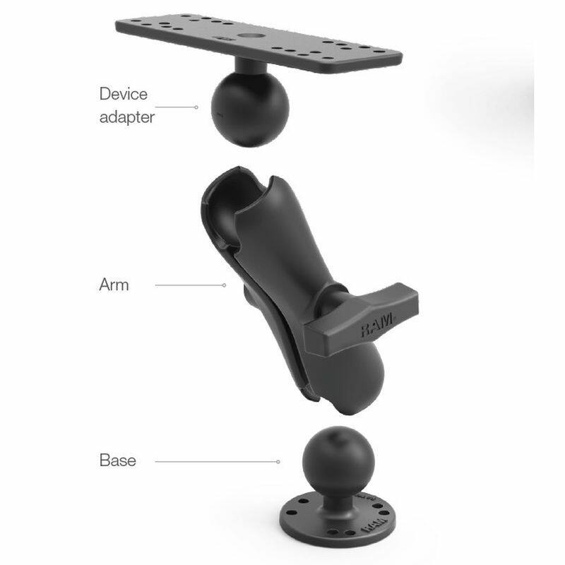 RAM-111U RAM® Drill-Down Marine Electronic Mount components