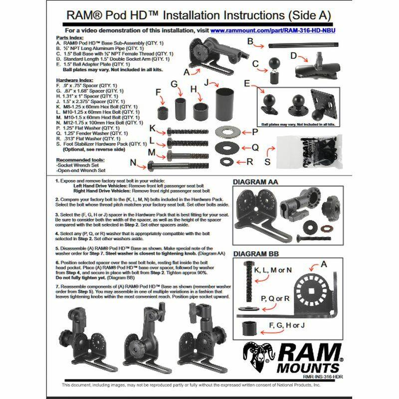 ram pod-hd installation instructions
