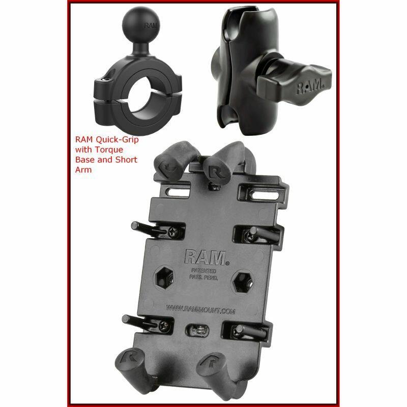 RAM-PD3-408-112-15-A RAM® Quick-Grip™ Holder with Torque Base Handlebar Mount