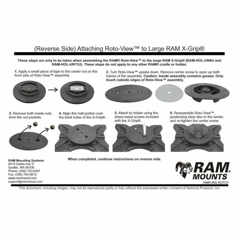 RAM Roto-View Adapter Plate - Rotate your device in your RAM mount