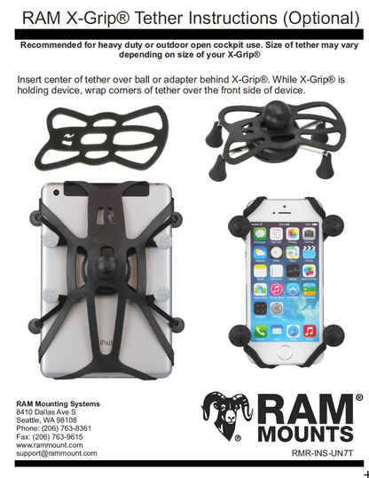 RAM X-Grip Universal SmartPhone / Radio / GPS Cradle with 1.5" Ball Base