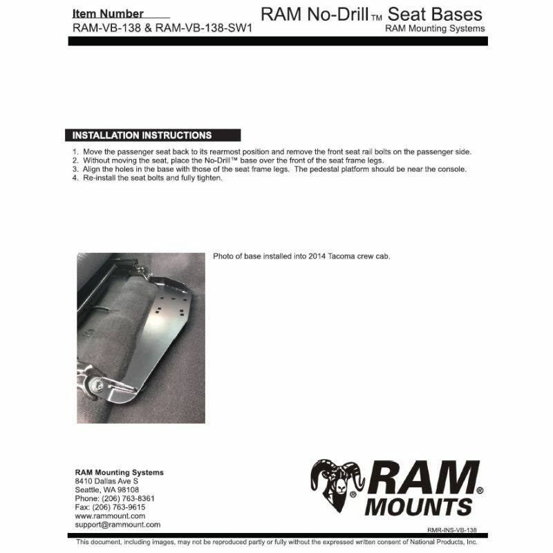 RAM Tough-Tray Universal Laptop Holder with No-Drill Vehicle Base - Toyota