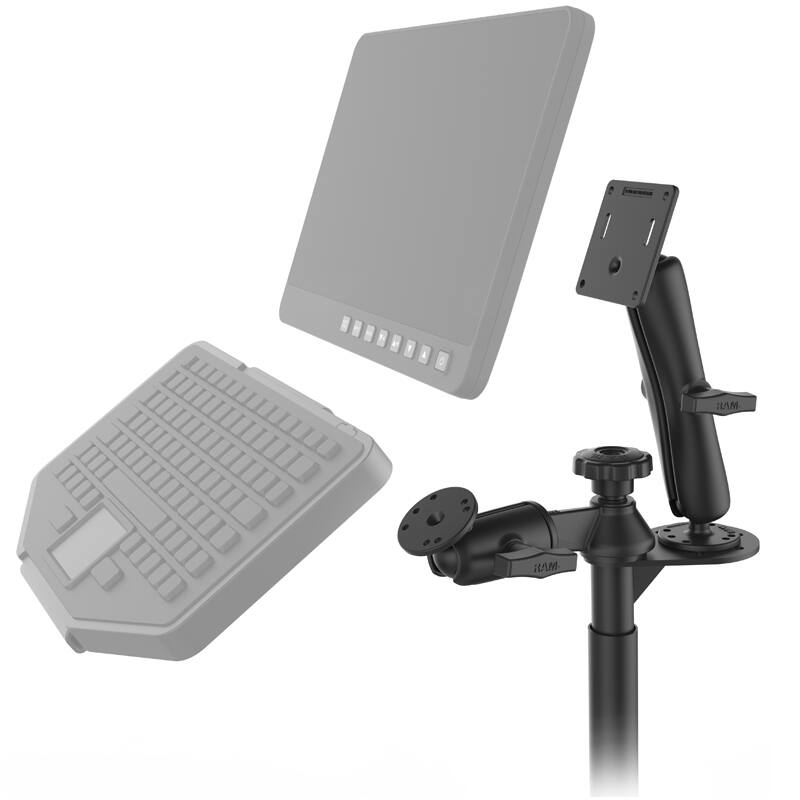 RAM-VP-SW2F-8-2461 RAM® 8” Upper Pole and Double Ball 75x75mm VESA Mount