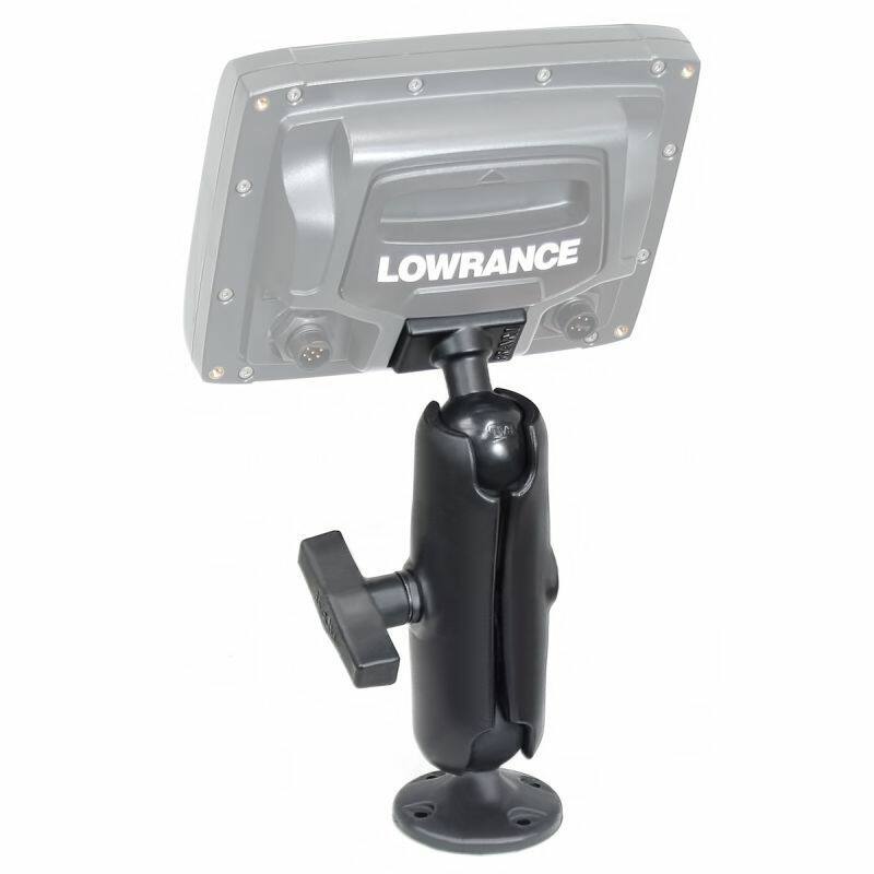 RAP-101U-LO11 RAM® Composite Double Ball Mount for Lowrance empty from rear