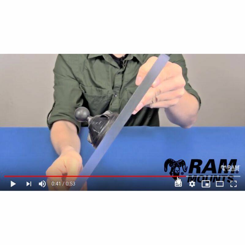 RAP-B-224-2U RAM® Twist-Lock™ Low Profile Suction Cup Ball Base - composite - on glass