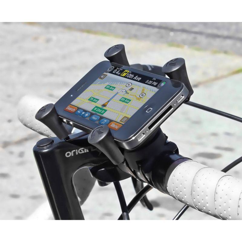 RAP-274-1-UN7U RAM® X-Grip® Large Phone Mount with RAM® EZ-On/Off™ Bicycle Base installed