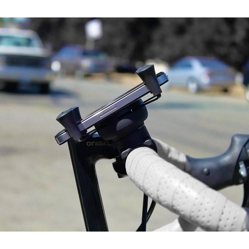 RAP-274-1-UN7U RAM® X-Grip® Large Phone Mount with RAM® EZ-On/Off™ Bicycle Base on handlebars