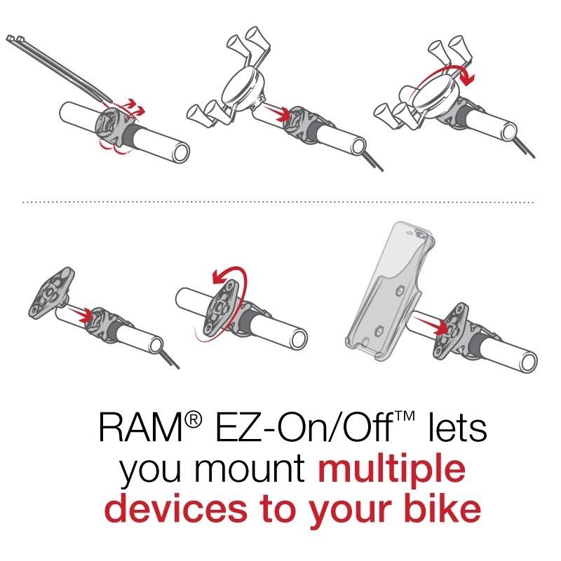 RAP-274-1U RAM® EZ-On/Off™ Bicycle Mount system