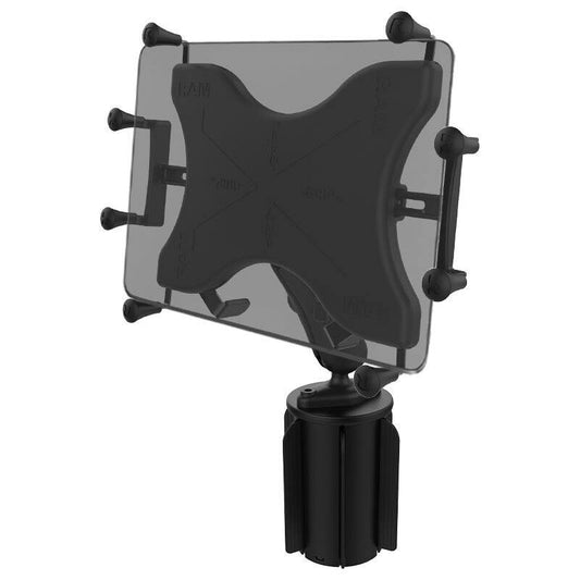 RAP-299-3-UN11U RAM® X-Grip® with RAM-A-CAN™ II Cup Holder Mount for 12" Tablets with clear tablet