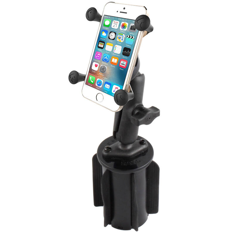 RAP-299-3-UN7B RAM® X-Grip® Phone Mount with RAM-A-CAN™ II Cup Holder Base