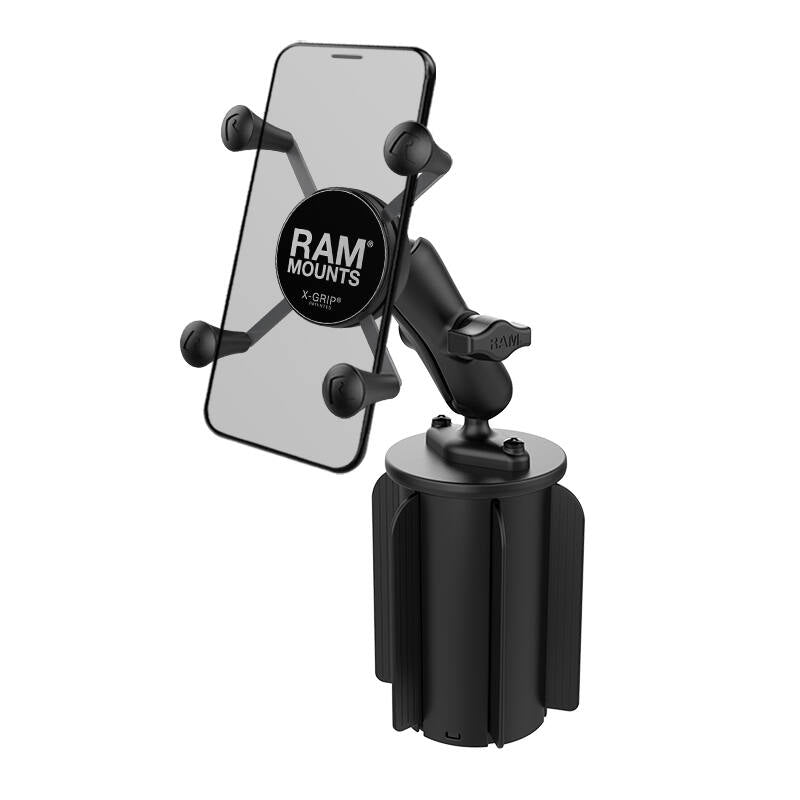 RAP-299-3-UN7B RAM® X-Grip® Phone Mount with RAM-A-CAN™ II Cup Holder Base