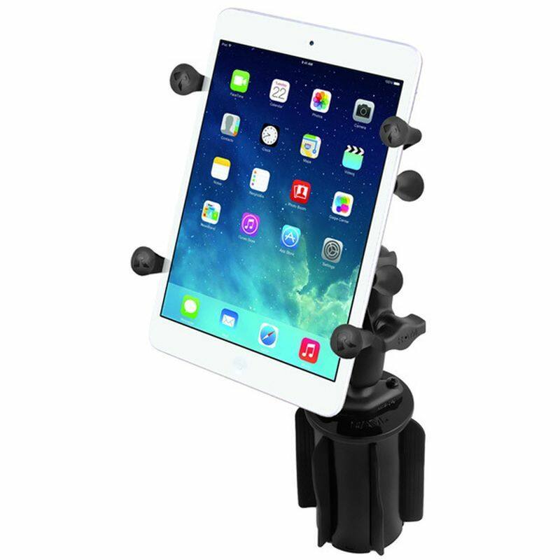 RAP-299-3-UN8U RAM-A-CAN™ II Universal Cup Holder Mount with Universal X-Grip® Cradle for 7"-8" Tablets