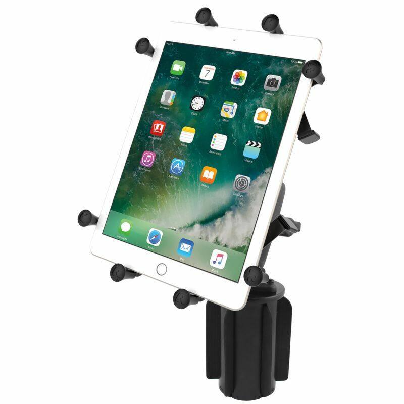 RAP-299-3-UN9U RAM® X-Grip® with RAM-A-CAN™ II Cup Holder Mount for 9"-10" Tablets with iPad