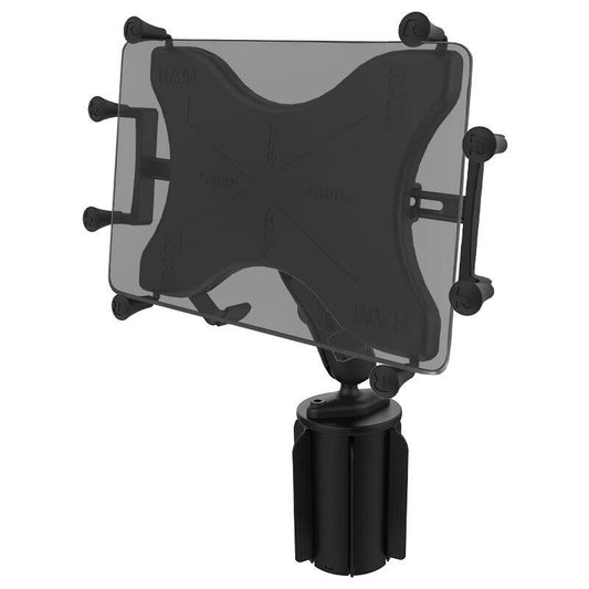 RAP-299-3-UN9U RAM® X-Grip® with RAM-A-CAN™ II Cup Holder Mount for 9"-10" Tablets - clear tablet