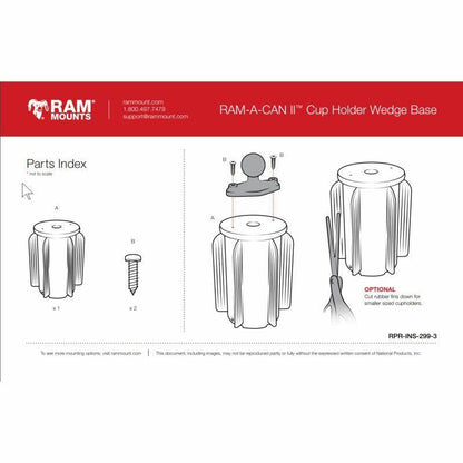 RAM Tab-Tite Cradle - 7" Small Tablets with Cup Holder base - RAM-A-CAN