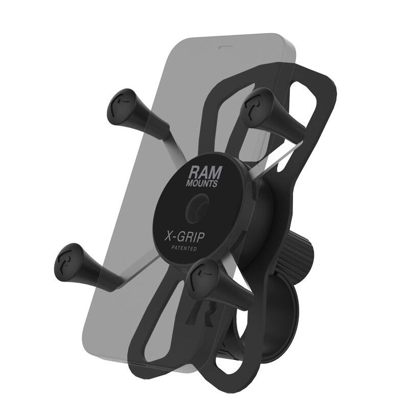 RAP-460-UN7U RAM® X-Grip® Phone Mount with RAM® Tough-Strap™ Handlebar Base with tether