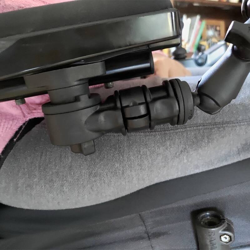 RAM® Mount for Wheelchair Armrests with Quick Release & Swivel