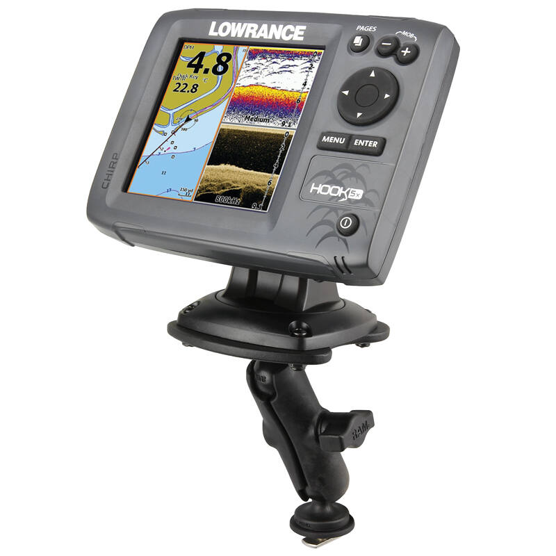 RAP-B-107B-354-TRA1U RAM® Track Ball® Composite Fishfinder Mount for Humminbird Devices