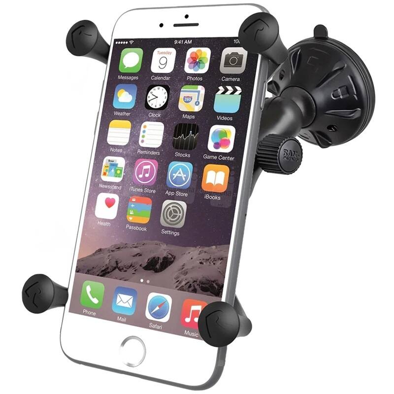 RAP-B-166-2-UN10U RAM® X-Grip® Phablet Mount with RAM® Twist-Lock™ Low Profile Suction Base with phablet