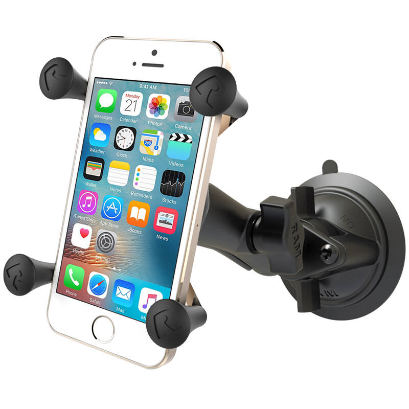 RAP-B-166-UN7U RAM® X-Grip® Phone Mount with Twist-Lock™ Suction Cup Base with iPhone