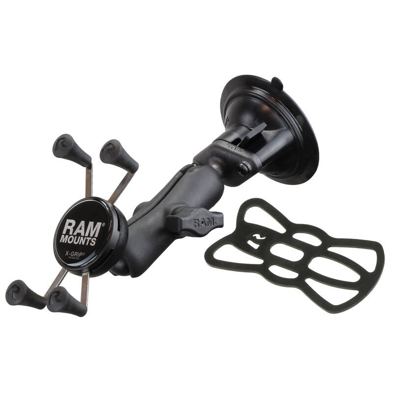 RAP-B-166-UN7U RAM® X-Grip® Phone Mount with Twist-Lock™ Suction Cup Base no phone - showing tether