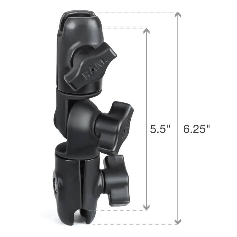 rap-b-200-2u double swivel arm dimensions