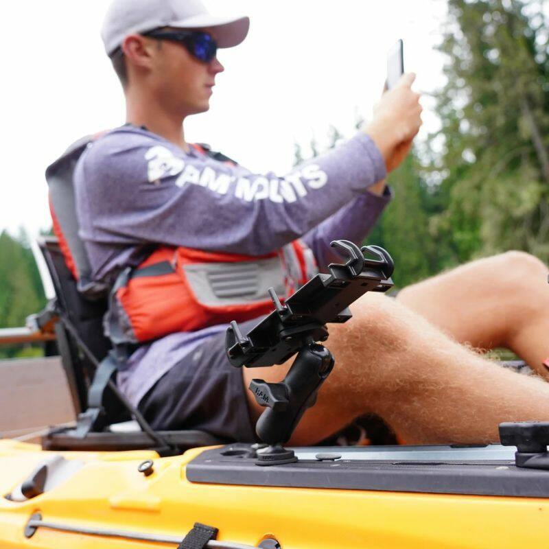 RAP-B-201U RAM® Composite Double Socket Arm - B Size Medium on kayak