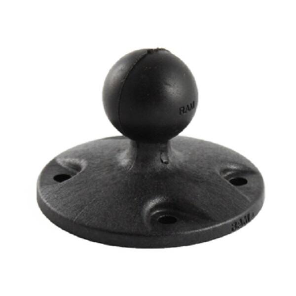 RAM Cup Holder Base - RAM Stubby with Arm and Round Adaptor Plate (1" ball)