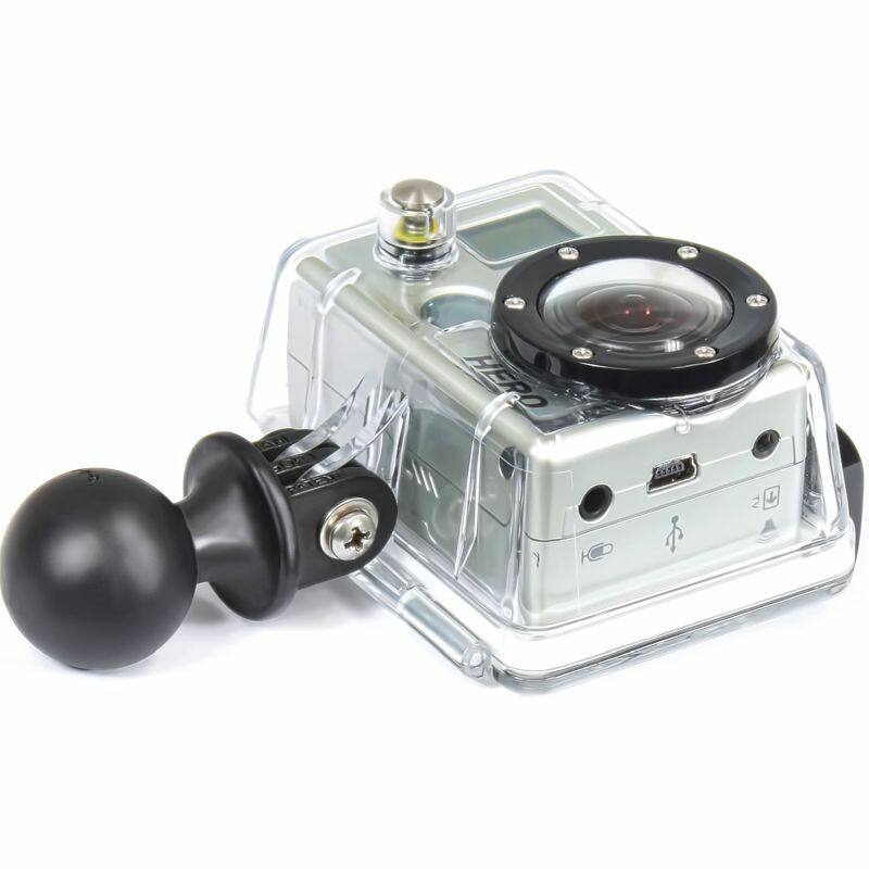 RAP-202-GOP1U RAM® Action Camera Adapter  with clear GoPro Hero case
