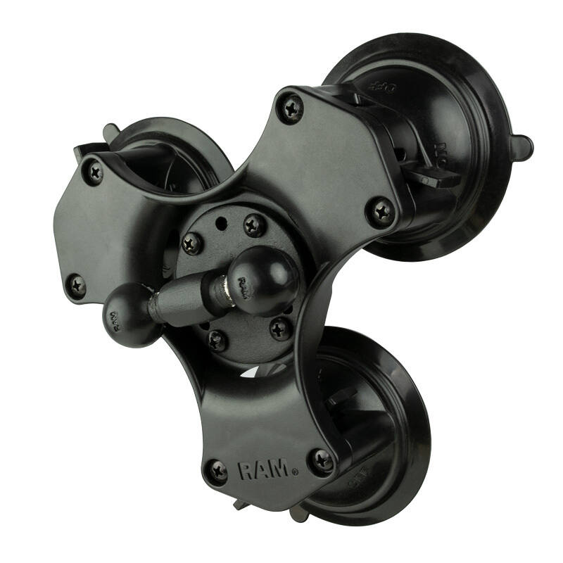 RAP-B-217-365-224-1U RAM® Twist-Lock™ Triple Suction Cup Double Ball Base
