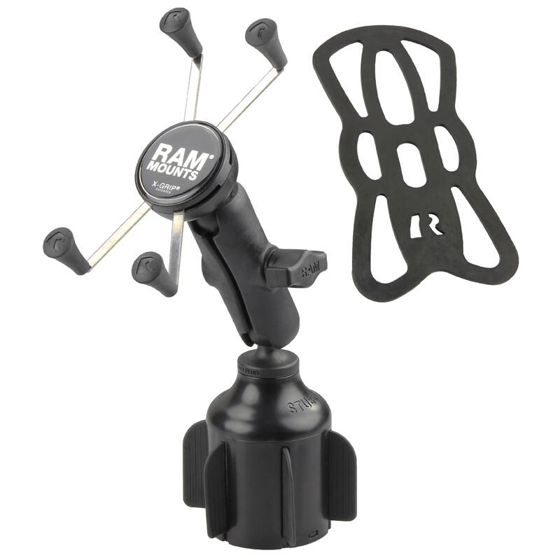RAP-B-299-4-UN10U RAM® X-Grip® Large Phone / Phablet Mount with RAM® Stubby™ Cup Holder Base with tether