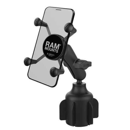 RAP-B-299-4-UN7U RAM® X-Grip® Phone Mount with RAM® Stubby™ Cup Holder Base