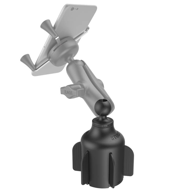 RAP-B-299-4U RAM® Stubby™ Cup Holder Base with clear arm