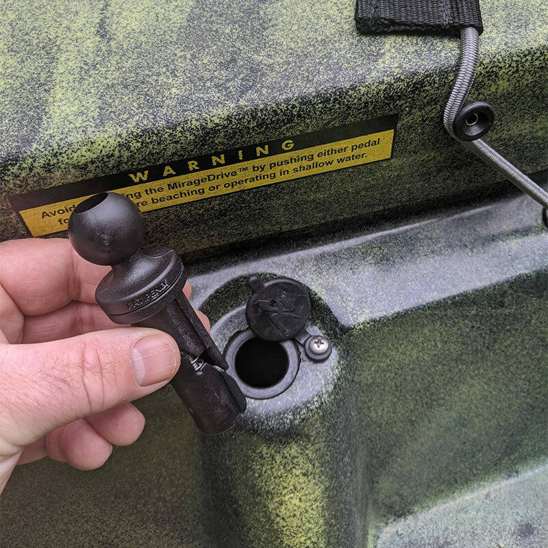 RAP-B-354U RAM® Wedge Ball Adapter for Scotty and Hobie Sail Port Base - B Size up close