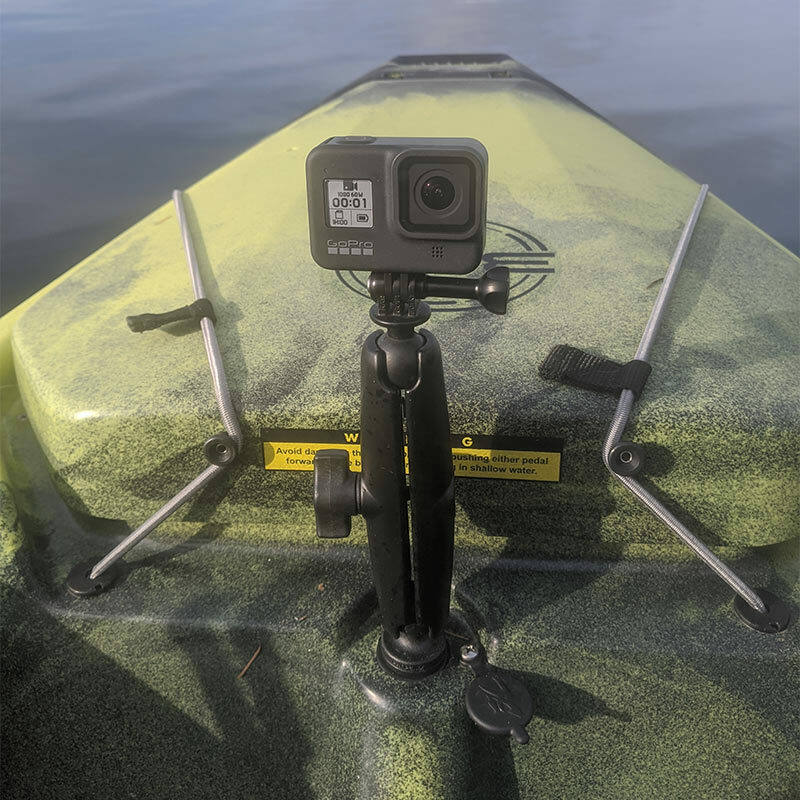 RAM Marine Wedge Base Mount with 1" Ball - 38 - 47mm ports