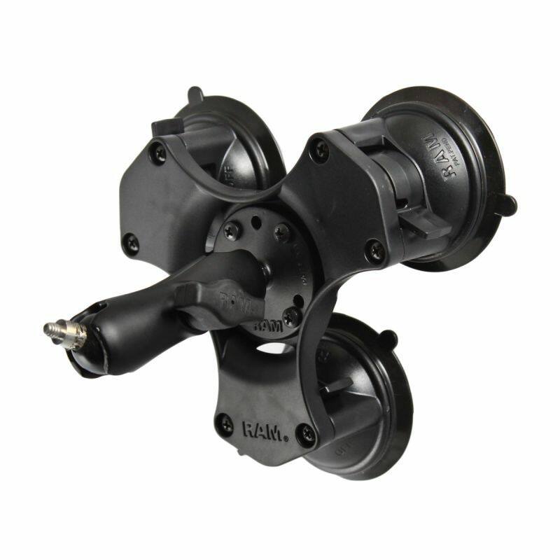 RAP-B-365-224-237U RAM® Twist-Lock™ Triple Suction Mount with 1/4"-20 Stud