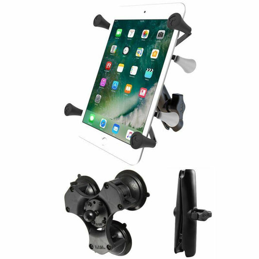 RAP-B-365-224-C-UN8 RAM X-Grip holder for 7-8" Tablets with triple suction cup base
