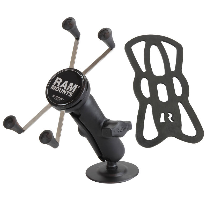 RAP-B-378-UN10U Flex Adhesive Mount with Universal RAM® X-Grip® Phone/Phablet Cradle with tether